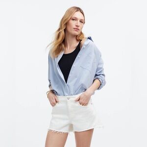 Madewell NWT Low-Rise Boyfriend Shorts Womens Size 31 Tile White Super Short